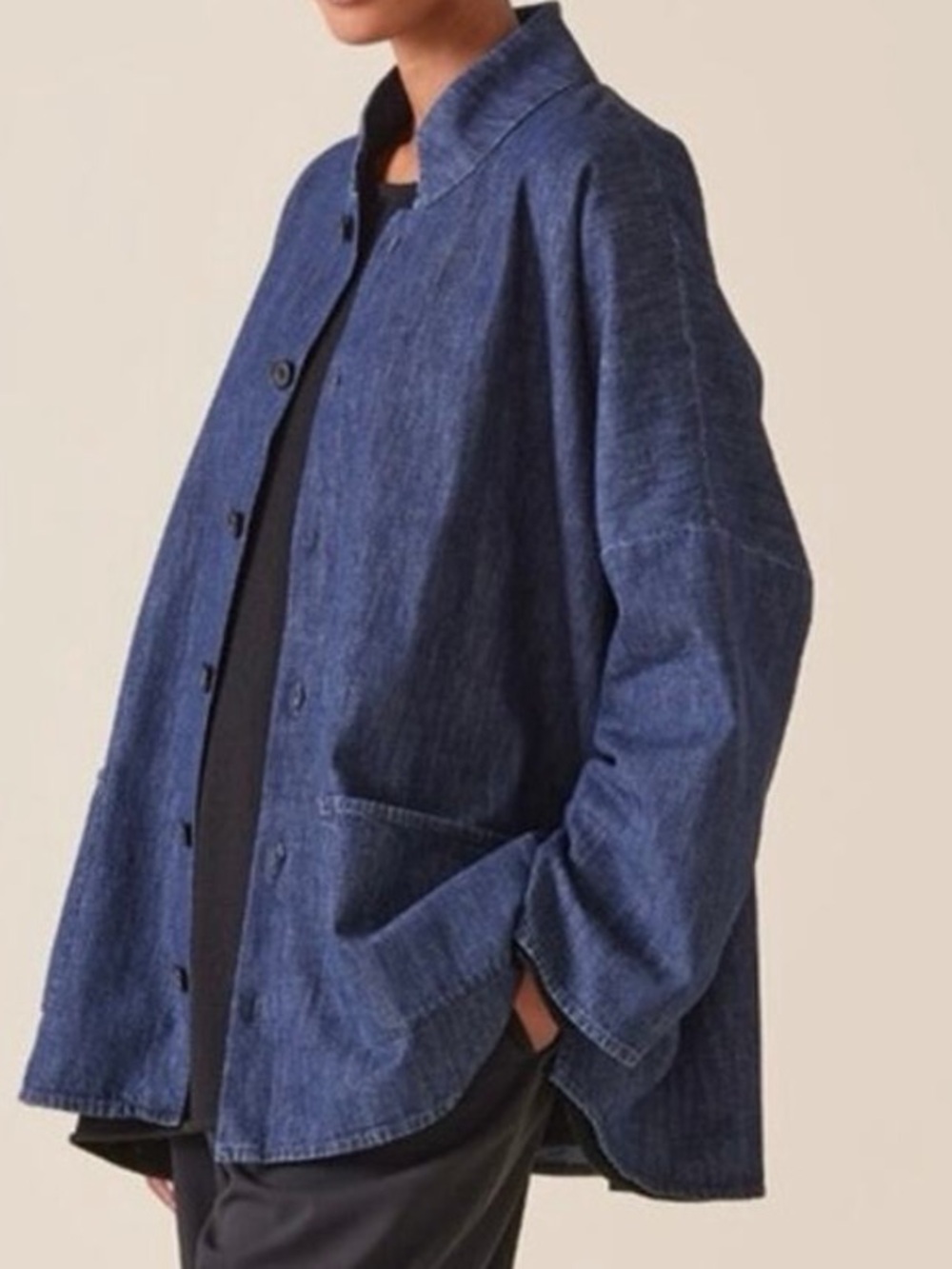 eskandar Cotton/Linen Blend Denim Jacket